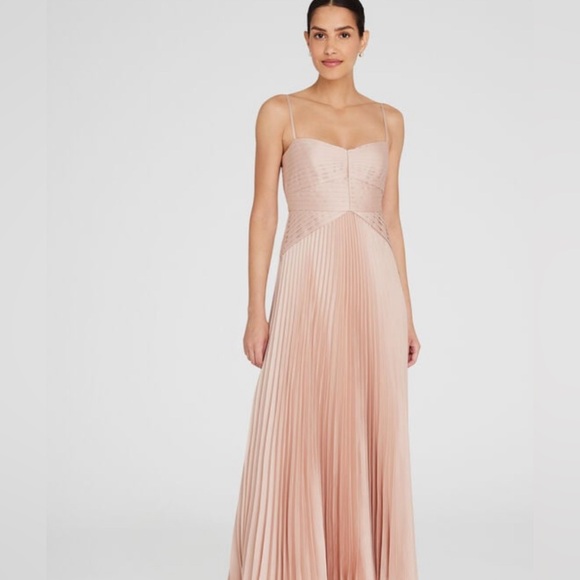 Club Monaco | Dresses | Club Monaco Blush Pink Pleated Maxi Dress | Poshmark